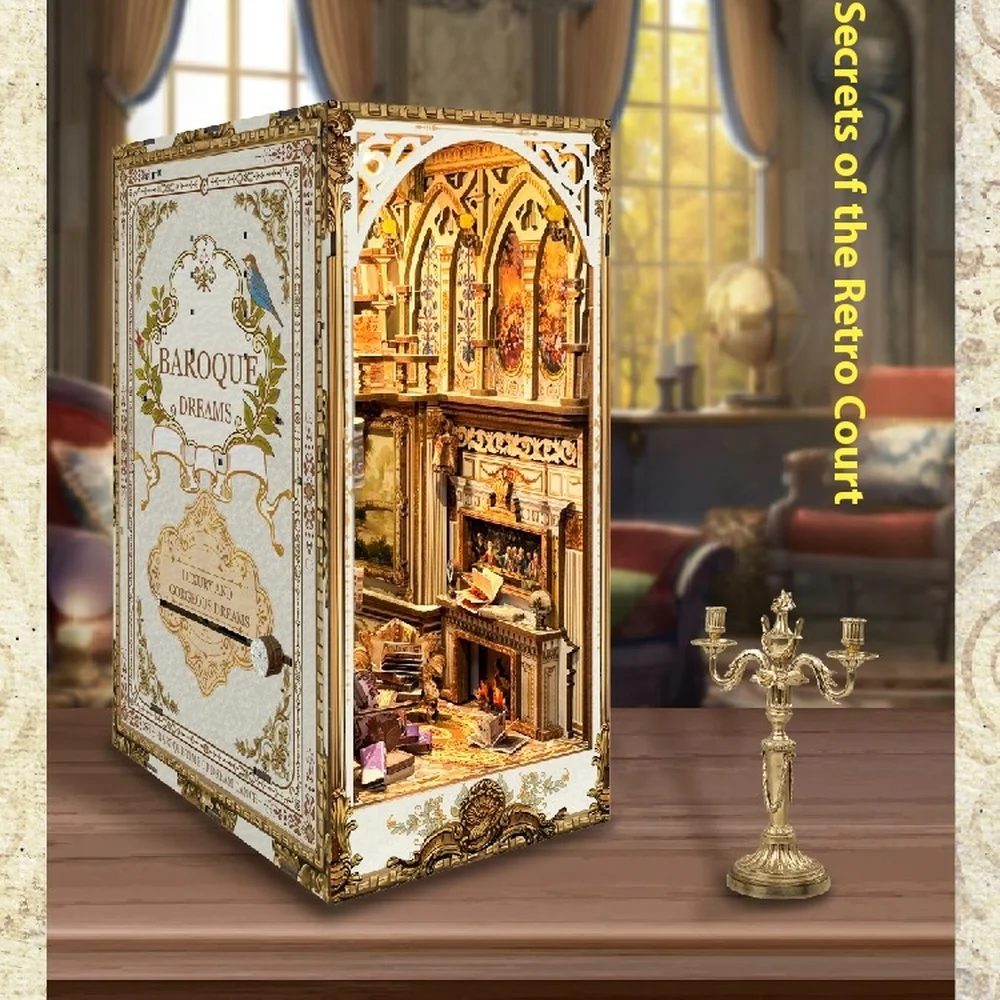 DIY 나무 책 구석 선반 삽입 미니어처 모델 키트,  - Diy Wooden Book Nook Kit Shelf Insert 리뷰 및 가격