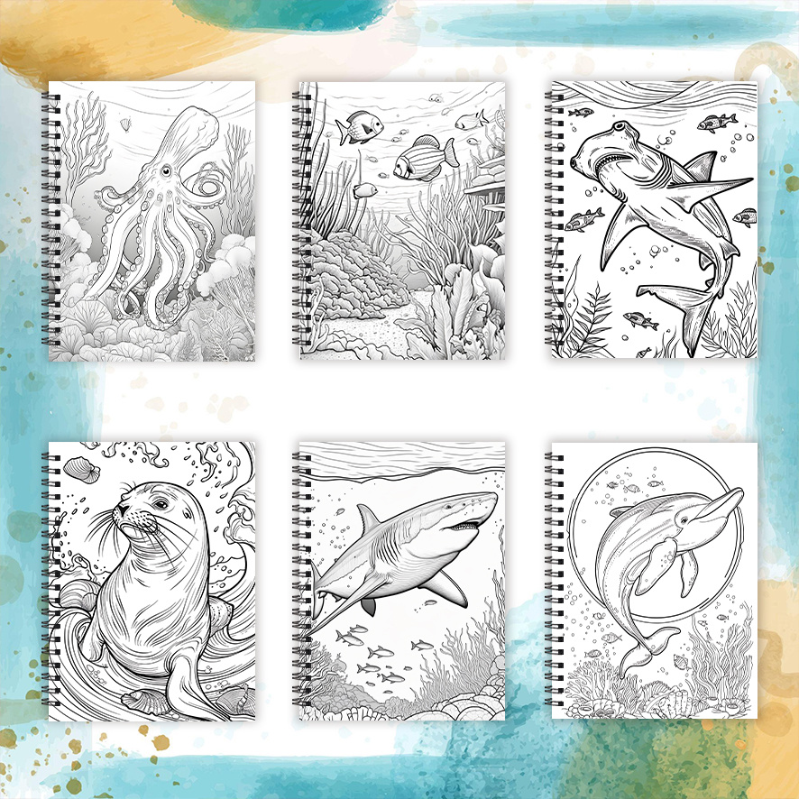 색칠 공부 책 - 8.3 x 11.2인치, 생생한 해양 - Adult Coloring Book Stress Relief 리뷰 및 가격