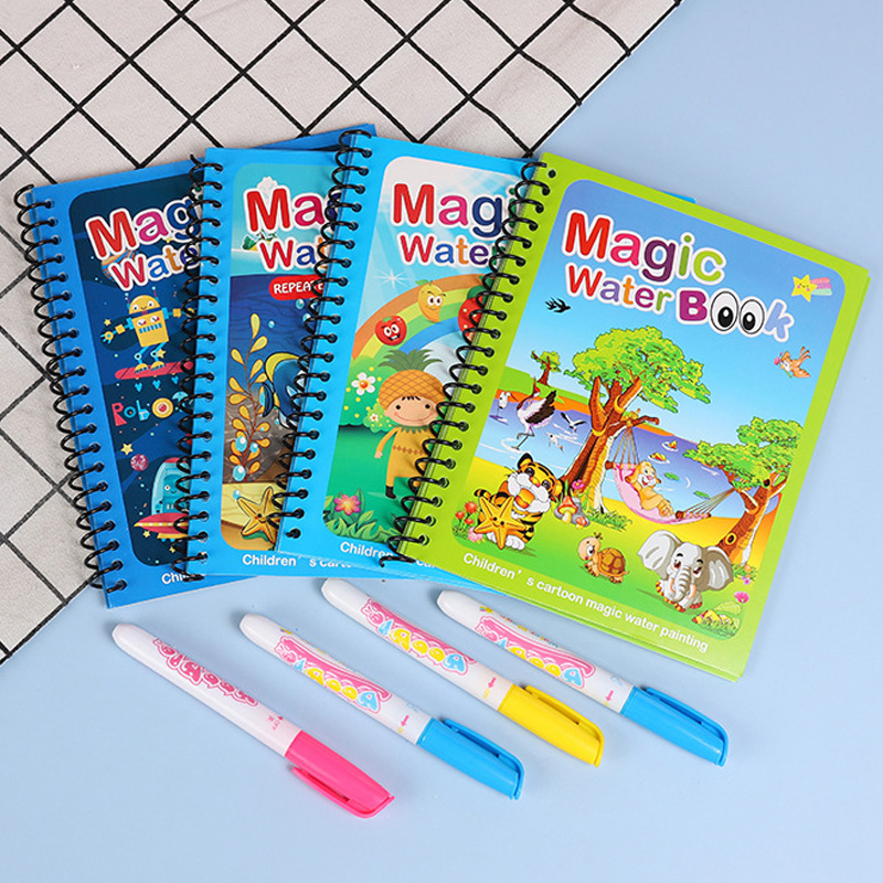 펜이 포함된 마법의 물 그림책 파티 선물 축제 모임 손 - Reusable Water Magic Coloring Book 리뷰 및 가격