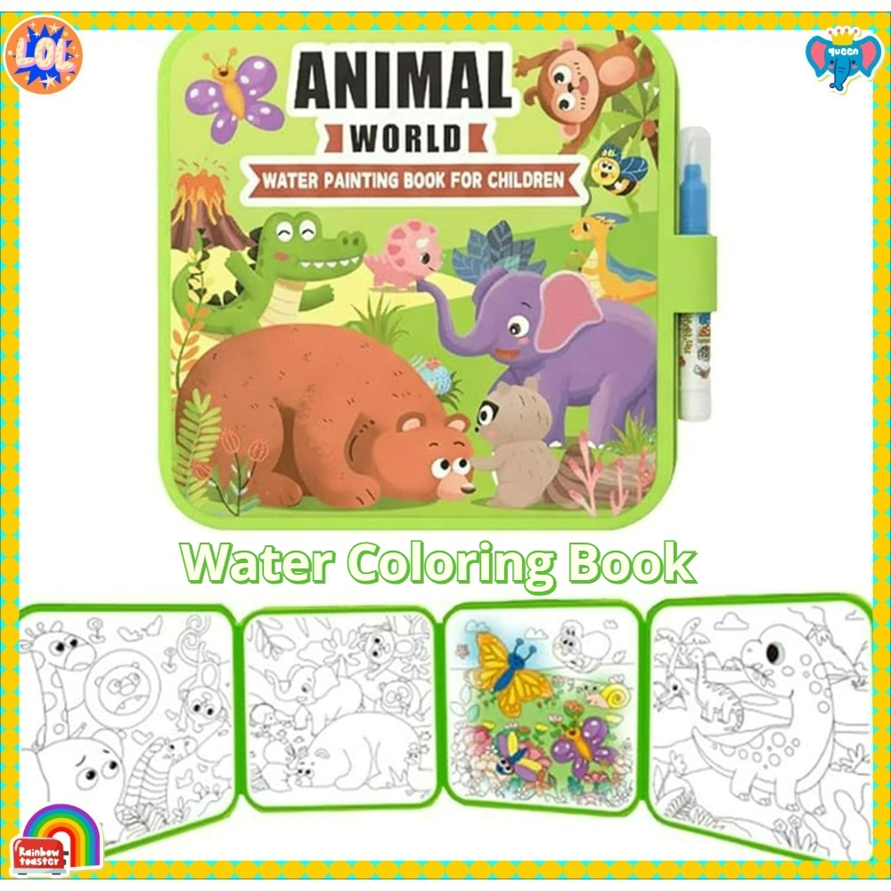 펜이 포함된 매직 워터 컬러링 북 세트, 3세 이상 어 - Reusable Water Magic Coloring Book 리뷰 및 가격